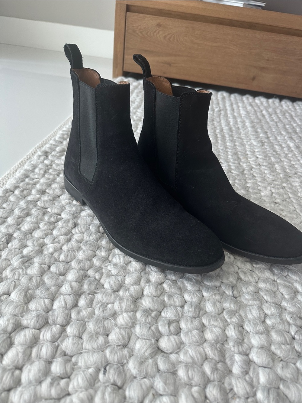 Men's Black Suede ORO Chelsea Boots - Classic Slip-On Style